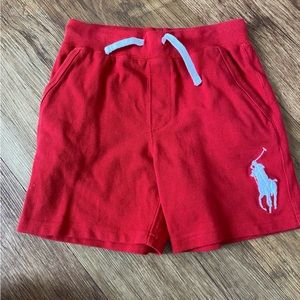Polo by Ralph Lauren Red Kids Shorts with White Pony